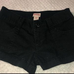 Black jean shorts